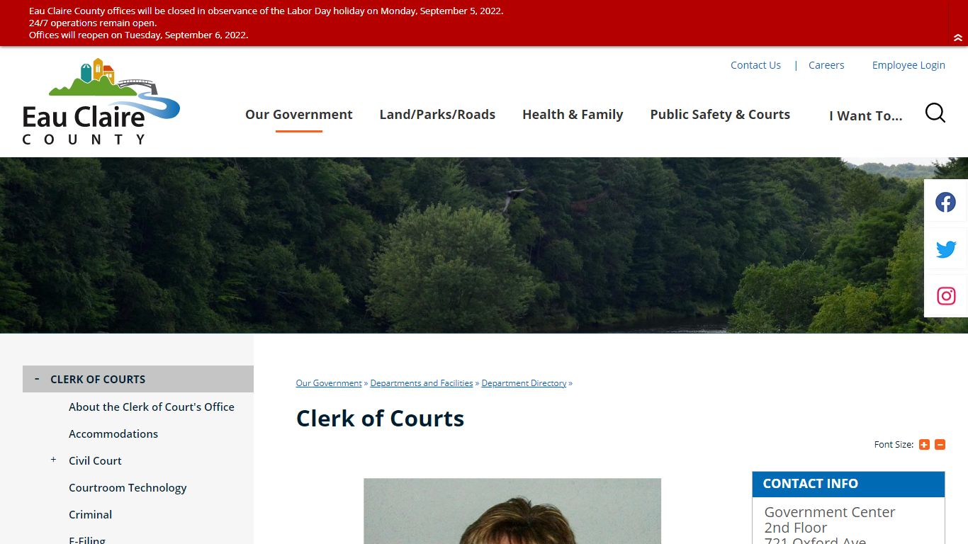 Clerk of Courts | Eau Claire County