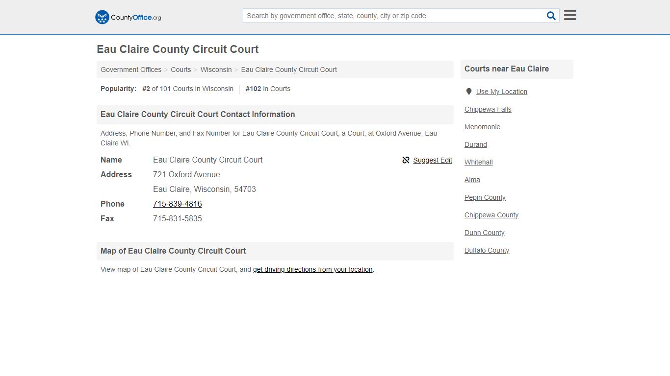 Eau Claire County Circuit Court